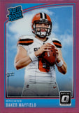 2018 Baker Mayfield Donruss Optic PINK RATED ROOKIE RC #153 Cleveland Browns