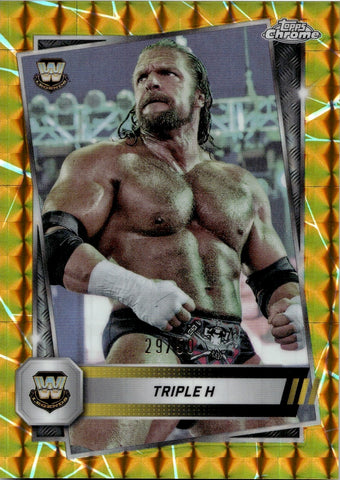 2025 Triple H Topps Chrome WWE GOLD GEOMETRIC REFRACTOR 29/50 #22 WWE Legend