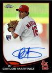 2013 Carlos Martinez Topps Chrome ROOKIE BLACK REFRACTOR AUTO 069/100 AUTOGRAPH #107 St. Louis Cardinals