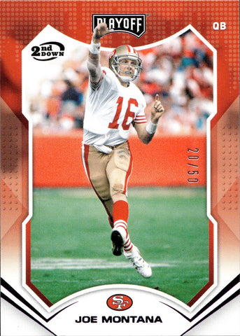 2021 Joe Montana Panini Playoff 2ND DOWN 20/50 #194 San Francisco 49ers HOF