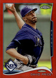 2014 David Price Topps Chrome RED REFRACTOR 11/25 #63 Tampa Bay Rays