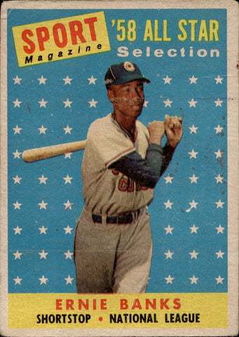1958 Ernie Banks Topps Chicago Cubs #482 BV$60