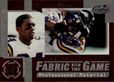 1999 Randy Moss Leaf Certified FABRIC OF THE GAME 0410/1000 #FG44 Minnesota Vikings HOF