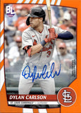 2023 Dylan Carlson Topps Big League SP ELECTRIC ORANGE AUTO AUTOGRAPH #74 St. Louis Cardinals