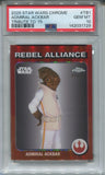 2025 Admiral Ackbar Topps Star Wars Chrome TRIBUTE TO '75 REFRACTOR 09/75 PSA 10 #TB1 Rebel Alliance 1729