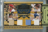 2008 Johnny Bench Willie Mays Mike Schmidt Paul Molitor Playoff Prime Cuts QUAD JERSEY 74/99 RELIC #3 Reds Giants Phillies Blue Jays HOF