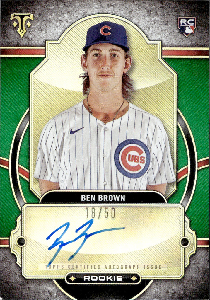 2024 Ben Brown Topps Triple Threads EMERALD GREEN ROOKIE AUTO 18/50 AU