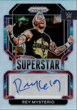 2022 Rey Mysterio Panini Prizm WWE HOLO SILVER SUPERSTAR AUTO AUTOGRAPH #SA-RMS Monday Night Raw