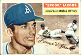 1956 Spook Jacobs Topps #151 Kansas City Athletics BV $20