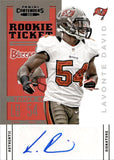 2012 LaVonte David Panini Contenders ROOKIE TICKET AUTO AUTOGRAPH RC #158 Tampa Bay Buccaneers 6