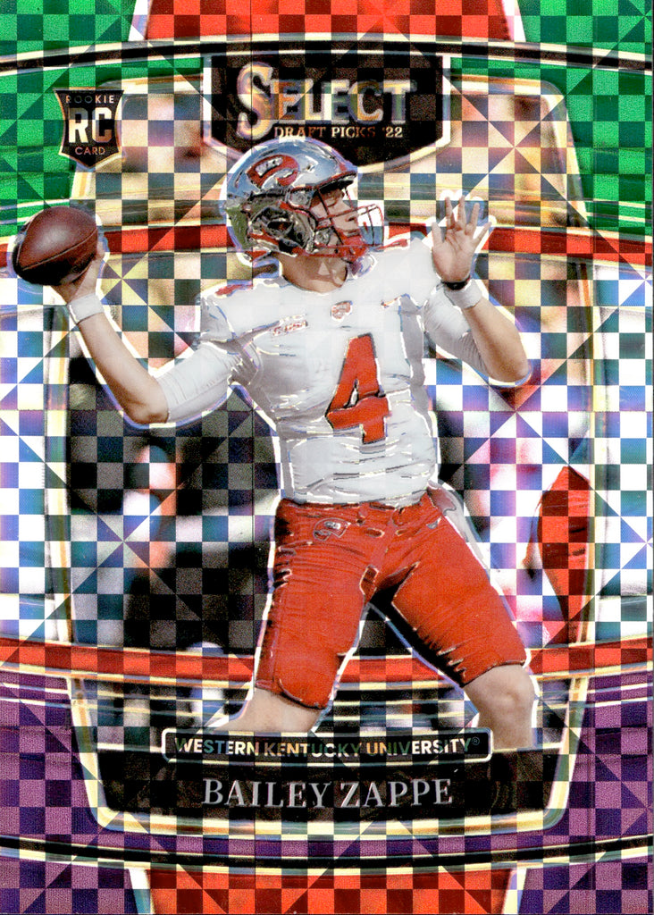 2022 Panini Select Draft Picks Bailey Zappe Western Kentucky Hilltoppers #10