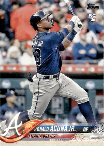 2018 Ronald Acuna Jr. Topps Factory Set VARIATION ROOKIE RC #698 Atlanta Braves