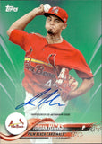 2018 Jordan Hicks Topps Pro Debut GREEN AUTOGRAPH 29/99 AUTO RC #122 St. Louis Cardinals