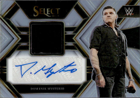 2023 "Dirty" Dominik Mysterio Panini Select WWE HOLO SILVER SHIRT AUTO 42/99 AUTOGRAPH REIC #AM-DMY Monday Night Raw