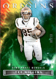 2022 Tee Higgins Panini Origins GREEN SP 08/10 #17 Cincinnati Bengals