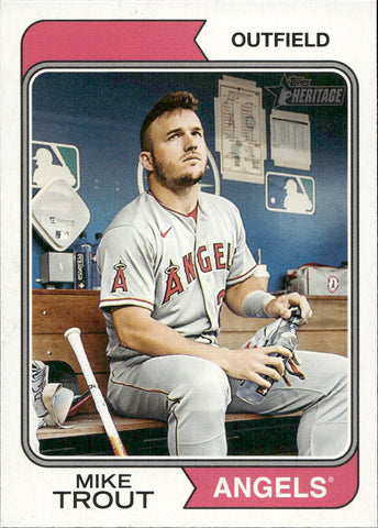 2023 Mike Trout Topps Heritage IMAGE VARIATION SP #5 Anaheim Angels