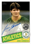 2020 Jose Canseco Topps Update 1985 DESIGN AUTO AUTOGRAPH #85A-JC Oakland A's