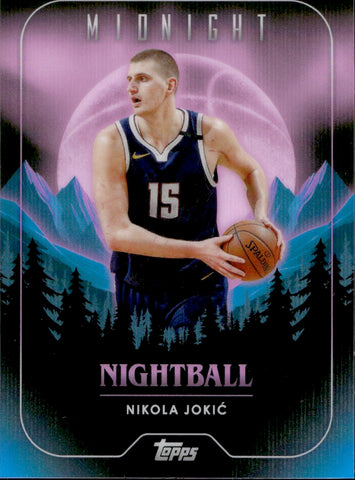 2023-24 Nikola Jokic Topps Midnight PINK NIGHTBALL #NB-11 Denver Nuggets