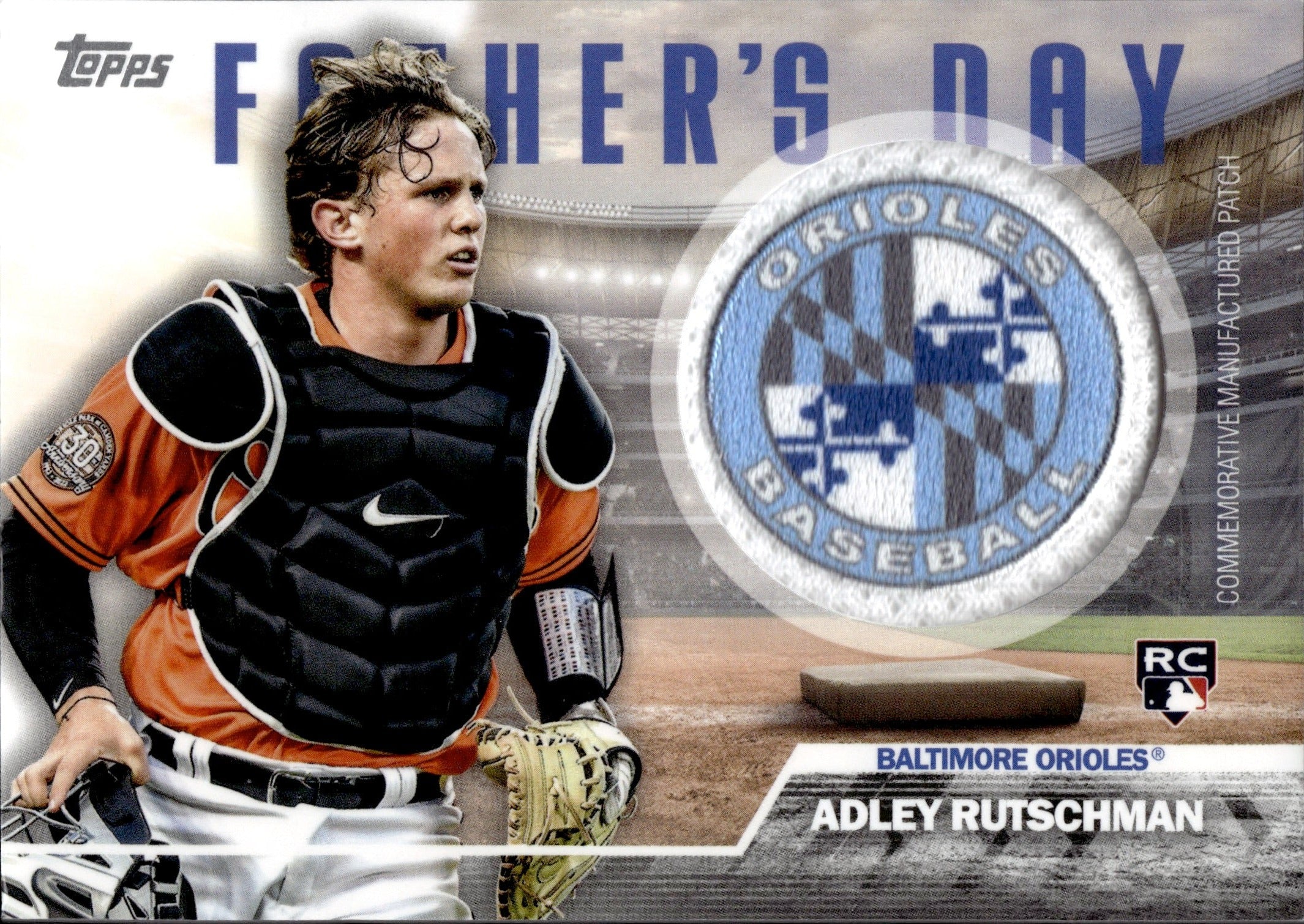 ADLEY RUTSCHMAN ROOKIE 2023 Topps Series 1 Commemorative Patch Baltimore  Orioles