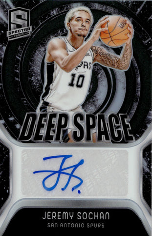 2023-24 Jeremy Sochan Panini Spectra DEEP SPACE SIGNATURES AUTO 26/99 AUTOGRAPH #DSS-JSC San Antonio Spurs