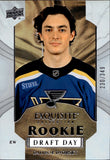 2025-26 Dalibor Dvorsky Upper Deck Exquisite ROOKIE DRAFT DAY 230/349 RC #RDD-DD St. Louis Blues