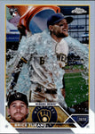 2022 Brice Turang Topps Chrome SP VARIATION REFRACTOR ROOKIE RC #USC119 Milwaukee Brewers