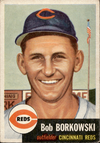 1953 Bob Borkowski Topps #7 Cincinnati Reds BV $40