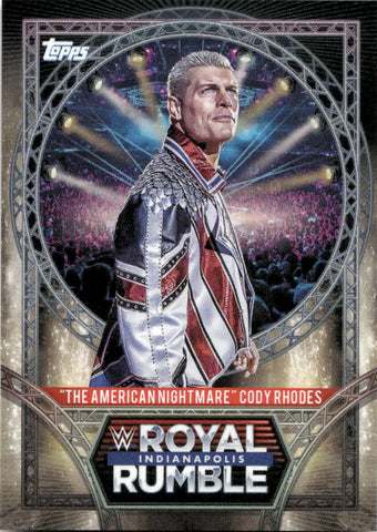 2025 "The American Nightmare" Cody Rhodes Topps ROYAL RUMBLE #RR-1 Friday Night Smackdown 1