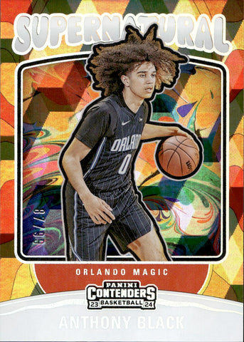 2023-24 Anthony Black Panini Contenders PLAYOFF EDITION SUPERNATURAL ROOKIE 87/99 RC #4 Orlando Magic