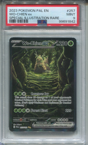 2023 Wo-Chien ex Pokemon Paldean Fates ENGLISH SPECIAL ILLUSTRATION RARE PSA 9 #257 1842