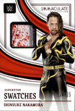 2023 Shinsuke Nakamura Panini Immaculate Collection RED FOIL SUPERSTAR SWATCHES SHIRT 24/25 RELIC #SM-SHN Monday Night Raw