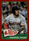 2023 Enmanuel  Valdez Topps Archives 1965 DESIGN RED ROOKIE 35/50 RC #124 Boston Red Sox