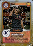2023-24 Rodri Topps Merlin UEFA Club Competitions #MG-9 08/50 GOLD REFRACTOR MERLIN'S GAMERS MANCHESTER CITY RARE