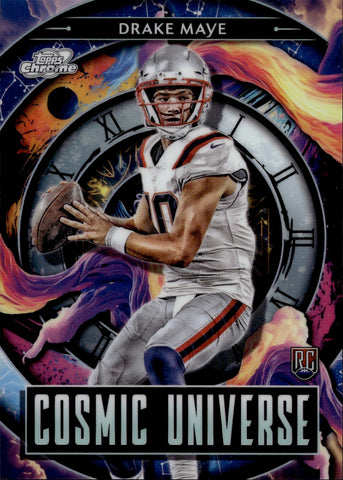 2024 Drake Maye Topps Cosmic Chrome COSMIC UNIVERSE SP ROOKIE RC #CU-3 New England Patriots