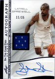 2025 Latrell Sprewell Leaf In the Game Used BLUE FOIL JERSEY AUTO 11/35 AUTOGRAPH RELIC #IGA-LS1 Golden State Warriors
