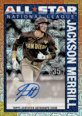 2025 Jackson Merrill Topps Silver Pack '90 SILVER PACK ALL-STAR AUTO AUTOGRAPH #90CAS-JM San Diego Padres