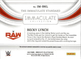 2023 Becky Lynch Panini Immaculate THE IMMACULATE STANDARD JUMBO SHIRT 69/99 RELIC #IM-BKL Monday Night Raw