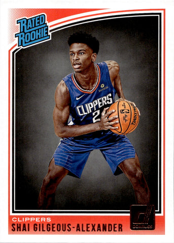 2018-19 Shai Gilgeous-Alexander Panini Donruss ROOKIE Los Angeles Clippers #162 2