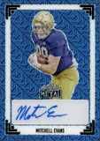 2024 Mitchell Evans Leaf Metal 1991 DESIGN ROOKIE BLUE MOJO AUTO 5/8 AUTOGRAPH RC #91A-ME1 Notre Dame Fighting Irish