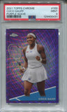 2021 Coco Gauff Topps Chrome PURPLE WAVE REFRACTOR 062/199 PSA 9 #100 Tennis 0431