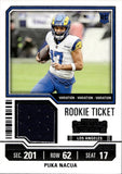 2023 Puka Nacua Panini Contenders VARIATION ROOKIE TICKET JERSEY RELIC RC #TS13V Los Angeles Rams