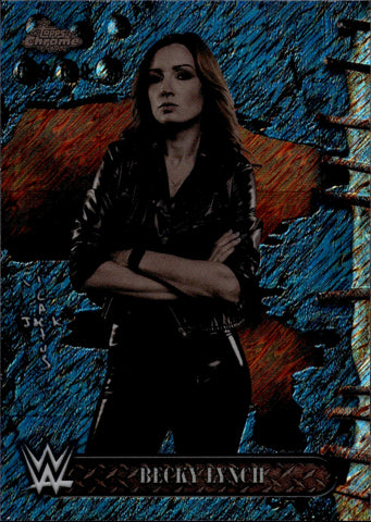 2025 Becky Lynch Topps Chrome x Cactus Jack AQUA SHIMMER REFRACTOR 019/199 #59 Monday Night Raw