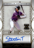 2022 Sterlin Thompson Leaf Trinity CLEAR ROOKIE AUTO 26/50 AUTOGRAPH RC #CA-JDL Colorado Rockies