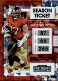 2021 Rob Gronkowski Panini Contenders CRACKED ICE SEASON TICKET 10/21 #93 Tampa Bay Buccaneers