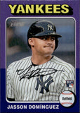 2024 Jasson Dominguez Topps Heritage ROOKIE HOT BOX CHROME PURPLE REFRACTOR #399 New York Yankees