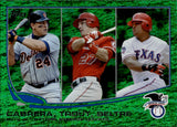 2013 Mike Trout Miguel Cabrera Andrian Beltre Topps EMERALD LEAGUE LEADERS #294 Angels Tigers Rangers 1