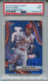 2024 Masyn Winn Bowman's Best ROOKIE BLUE XFRACTOR 048/150 RC PSA 9 #60 St. Louis Cardinals 0758