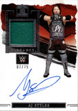 2023 AJ Styles Panini Impeccable WWE ELEGANCE SHIRT AUTO 07/75 AUTOGRAPH RELIC #EM-AJS Friday Night Smackdown HOF