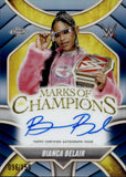 2025 Bianca Belair Topps Chrome WWE MARKS OF CHAMPIONS BLUE REFRACTOR AUTO 096/150 AUTOGRAPH #MOC-BB Friday Night Smackdown