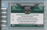 2008 Tom Brady Randy Moss Laurence Maroney Topps Stadium Club GOLD IMPACT TRIPLE GAME USED JERSEY 08/10 RELIC BGS 6.5 #TR-BMM New England Patriots